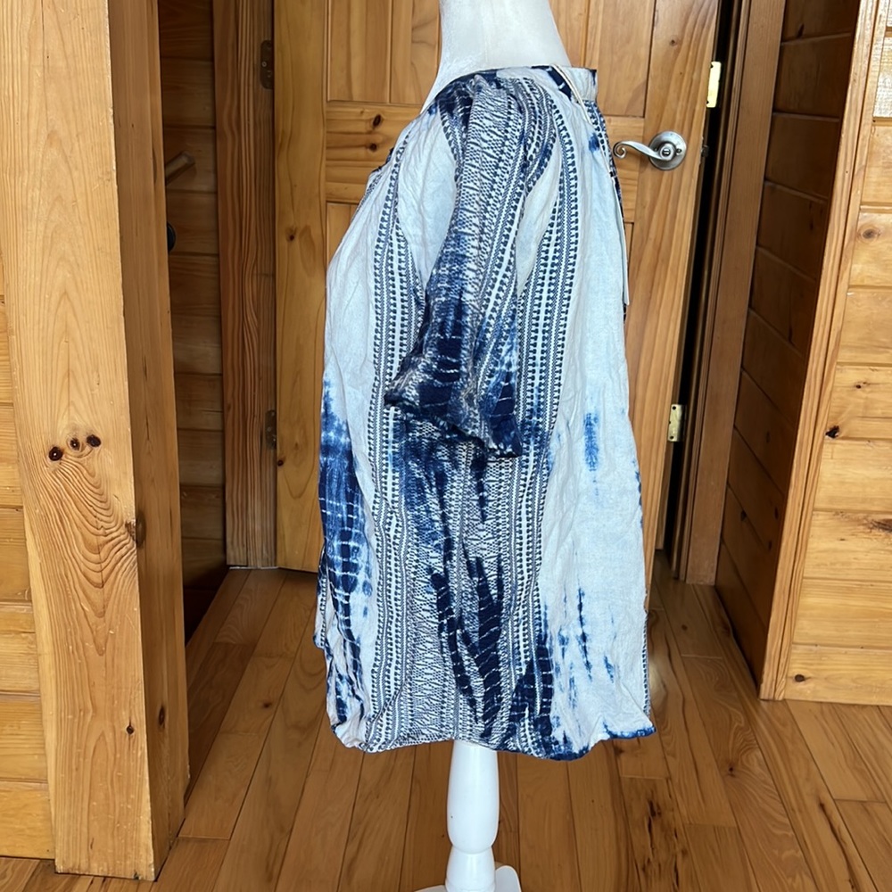 Dylan tie dye hippie boho gauzy cotton top - Picture 7 of 12